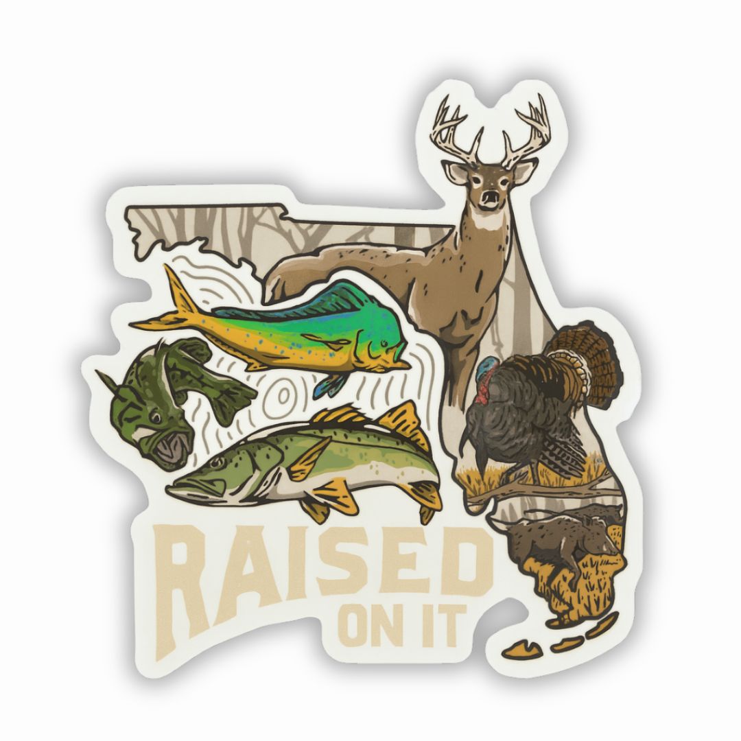 Raised On It – Florida Sportsman Vinyl Sticker | 3"