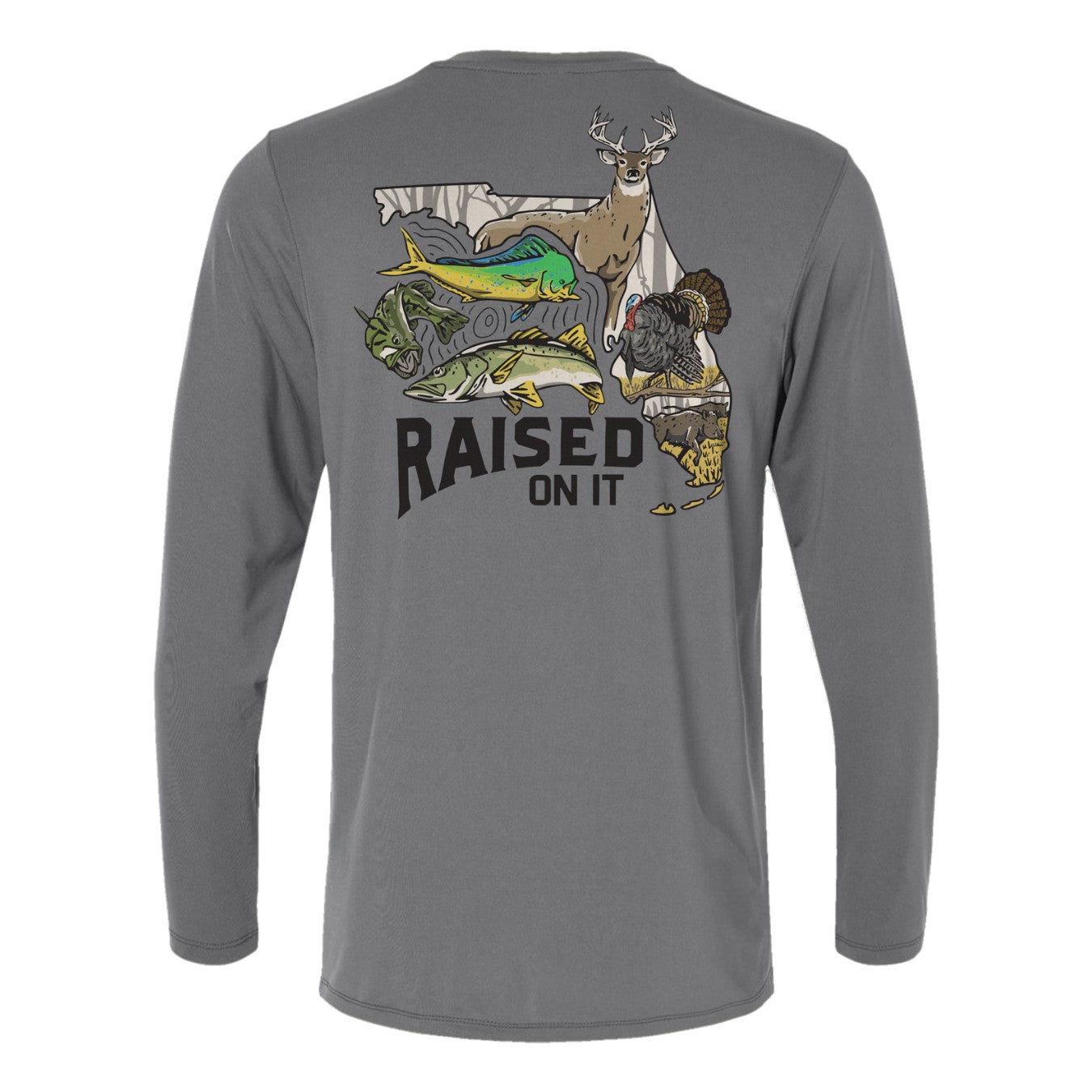 Florida Sportsman Performance Shirt | Steel Grey | Unisex Long-Sleeve Performance Shirt