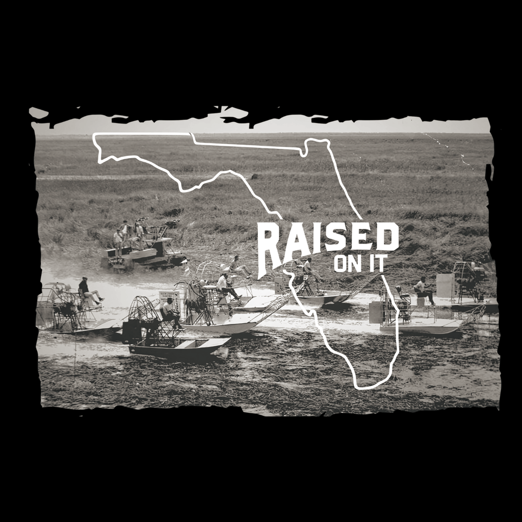 Heritage Florida Airboat Tee | Black | Unisex Short Sleeve Comfort Tee