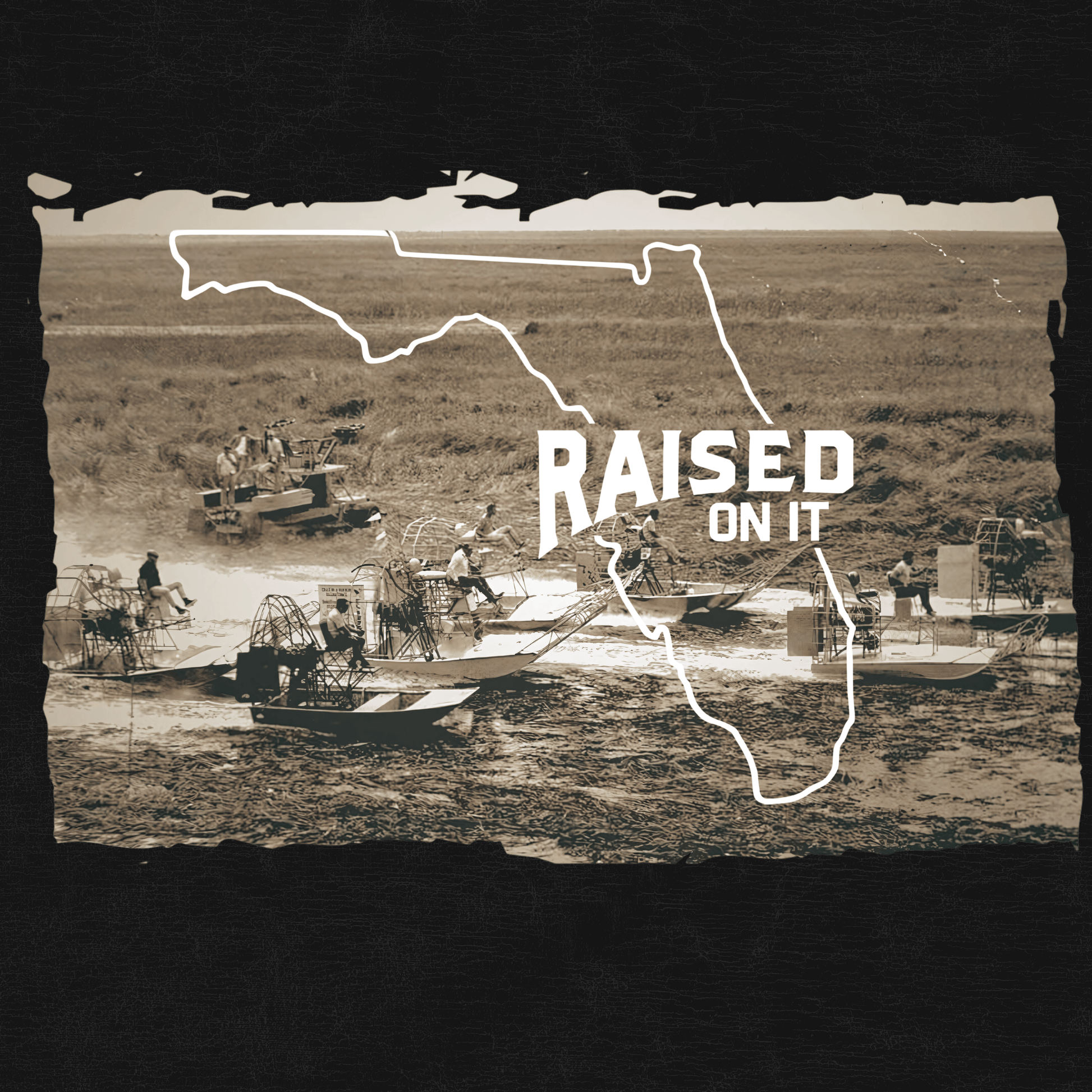 Youth & Toddler | Heritage Florida Airboat | Black | Unisex Short Sleeve Comfort Tee