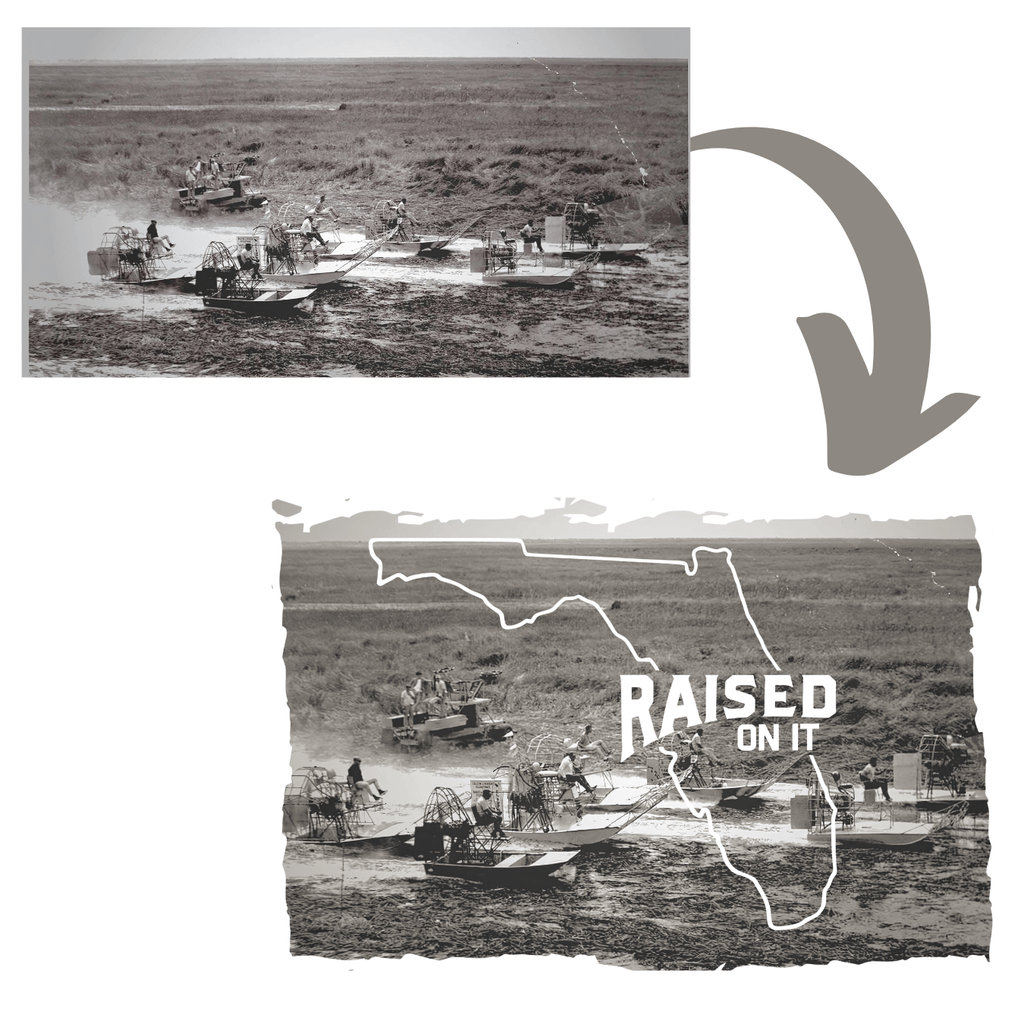 Heritage Florida Airboat Tee | Black | Unisex Short Sleeve Comfort Tee