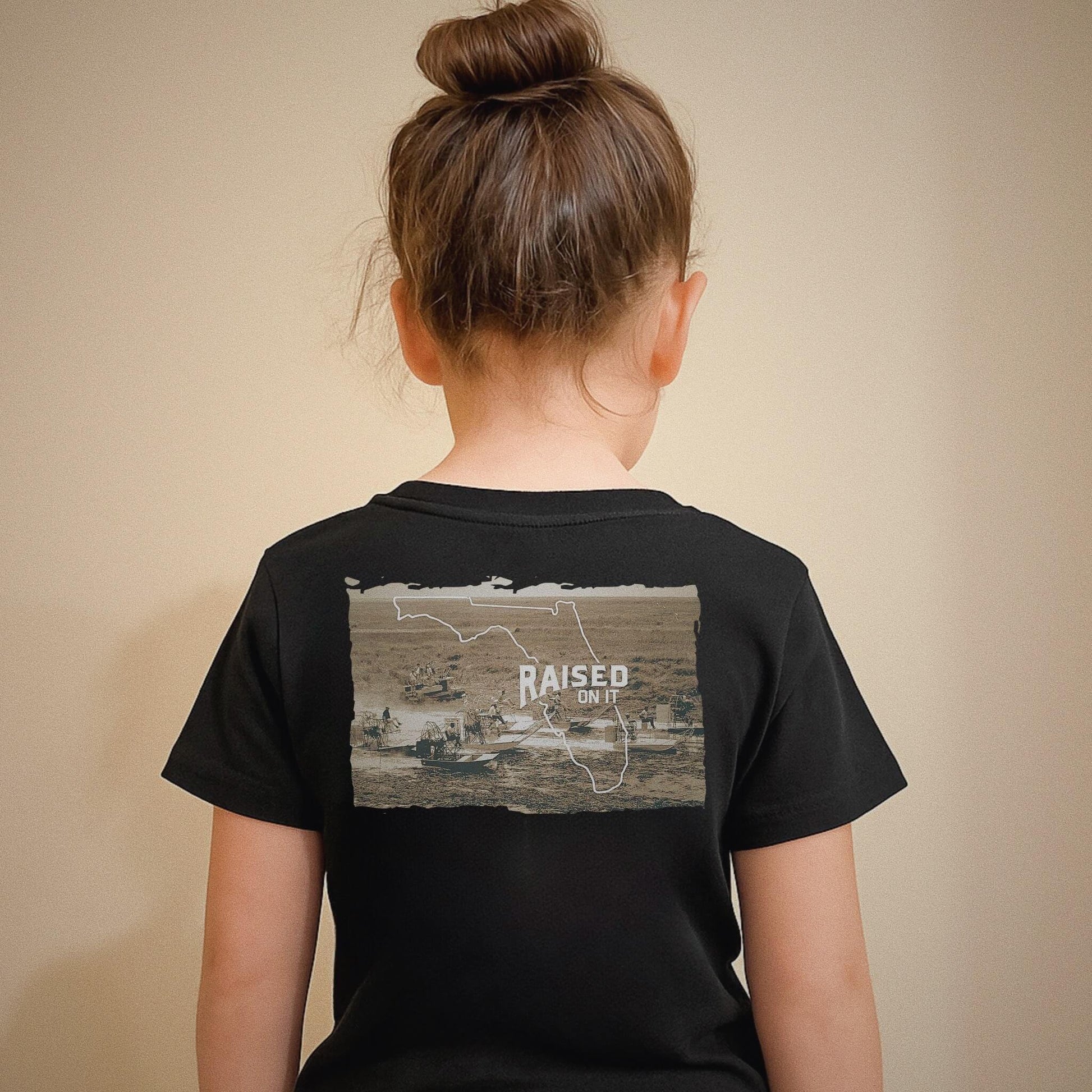 Youth & Toddler | Heritage Florida Airboat | Black | Unisex Short Sleeve Comfort Tee