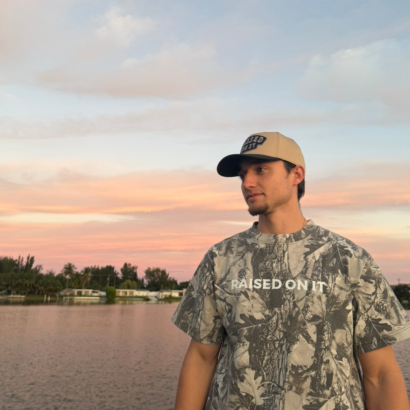 Winter Camo Logo Tee | Short Sleeve Heavy Weight Tee | Grey Wood Camo
