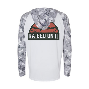 Florida Sunset | Heather Grey | Unisex Long-Sleeve Performance Hoodie