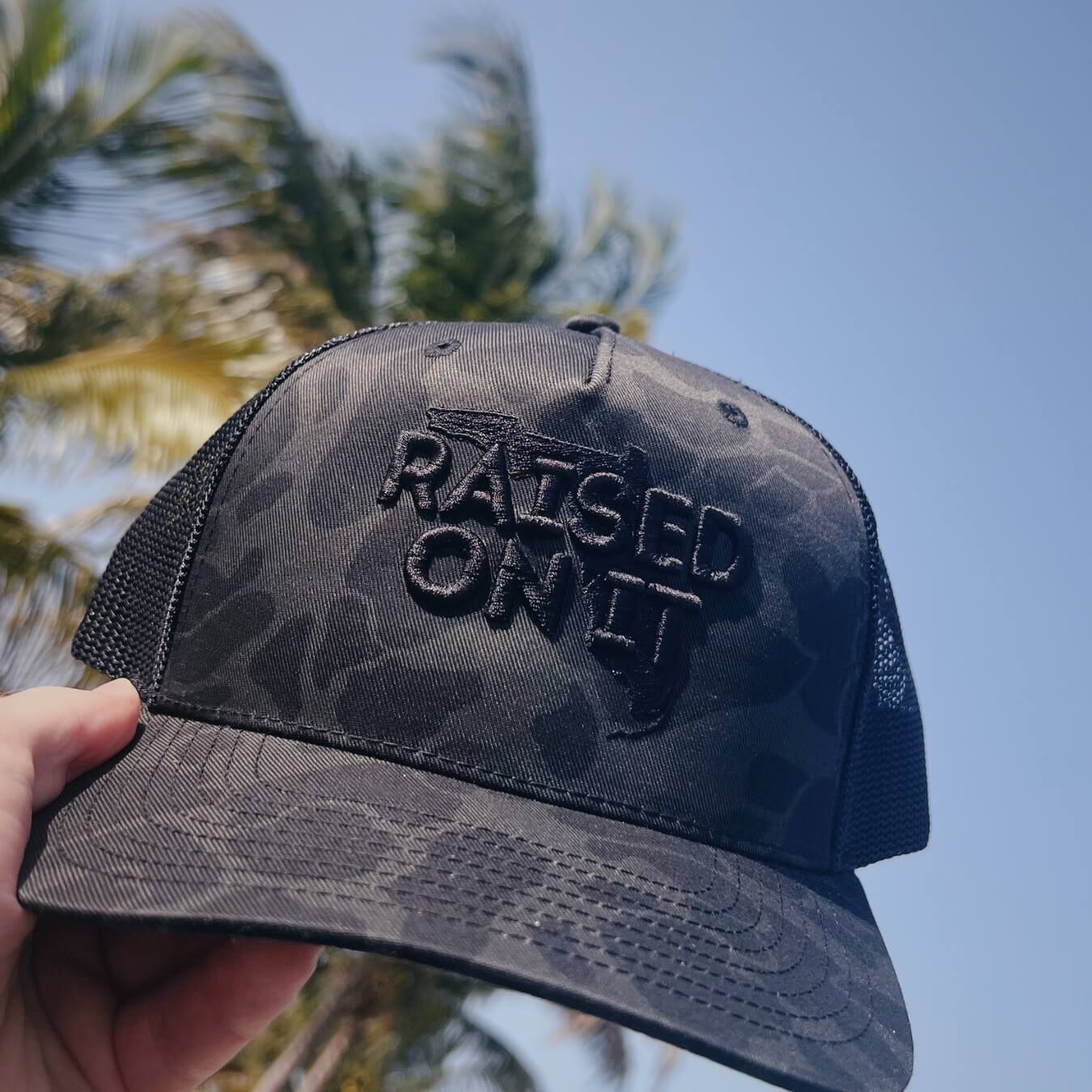 Raised On It | Florida Logo | Embroidered Trucker Hat