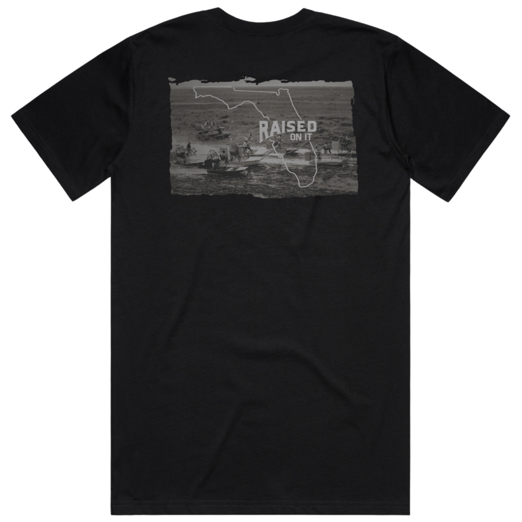 Heritage Florida Airboat Tee | Black | Unisex Short Sleeve Comfort Tee