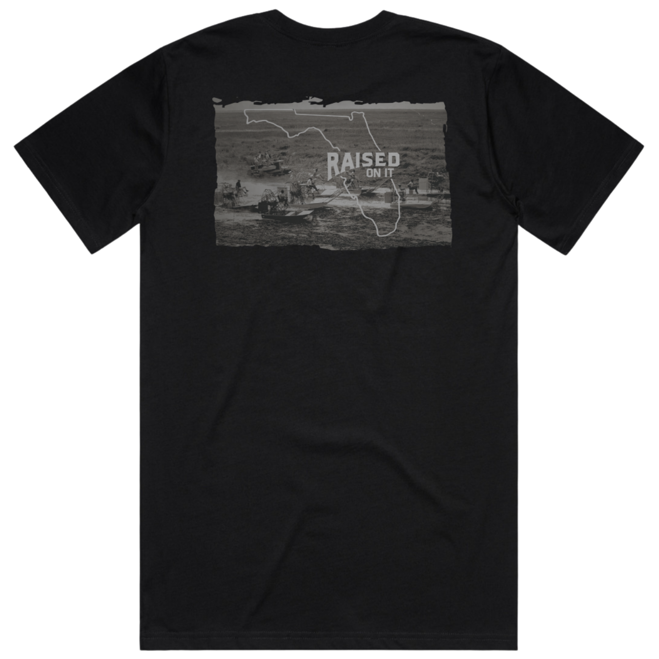 Heritage Florida Airboat Tee | Black | Unisex Short Sleeve Comfort Tee