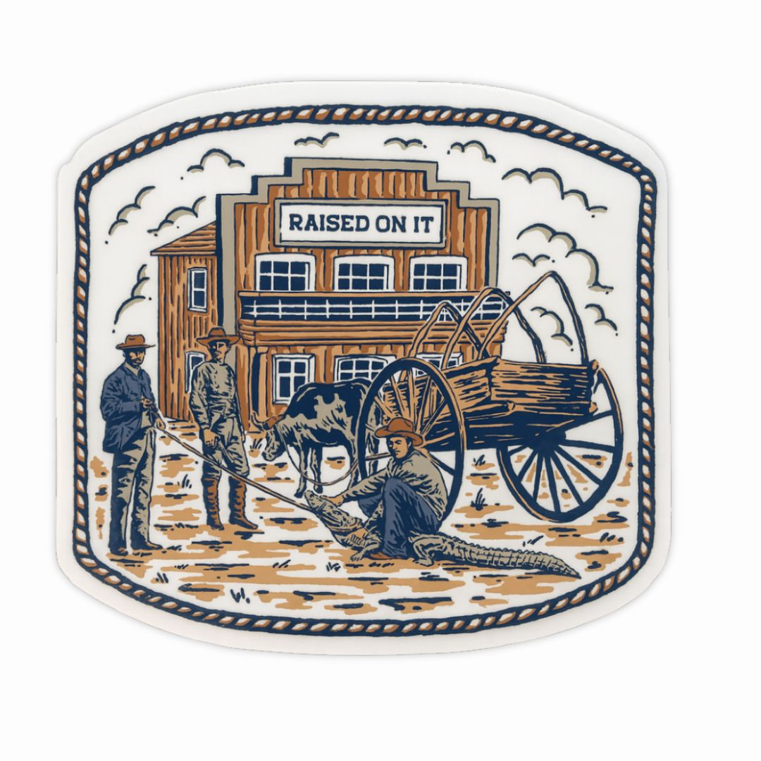 Raised On It – Florida Cowboy Sticker | 3"