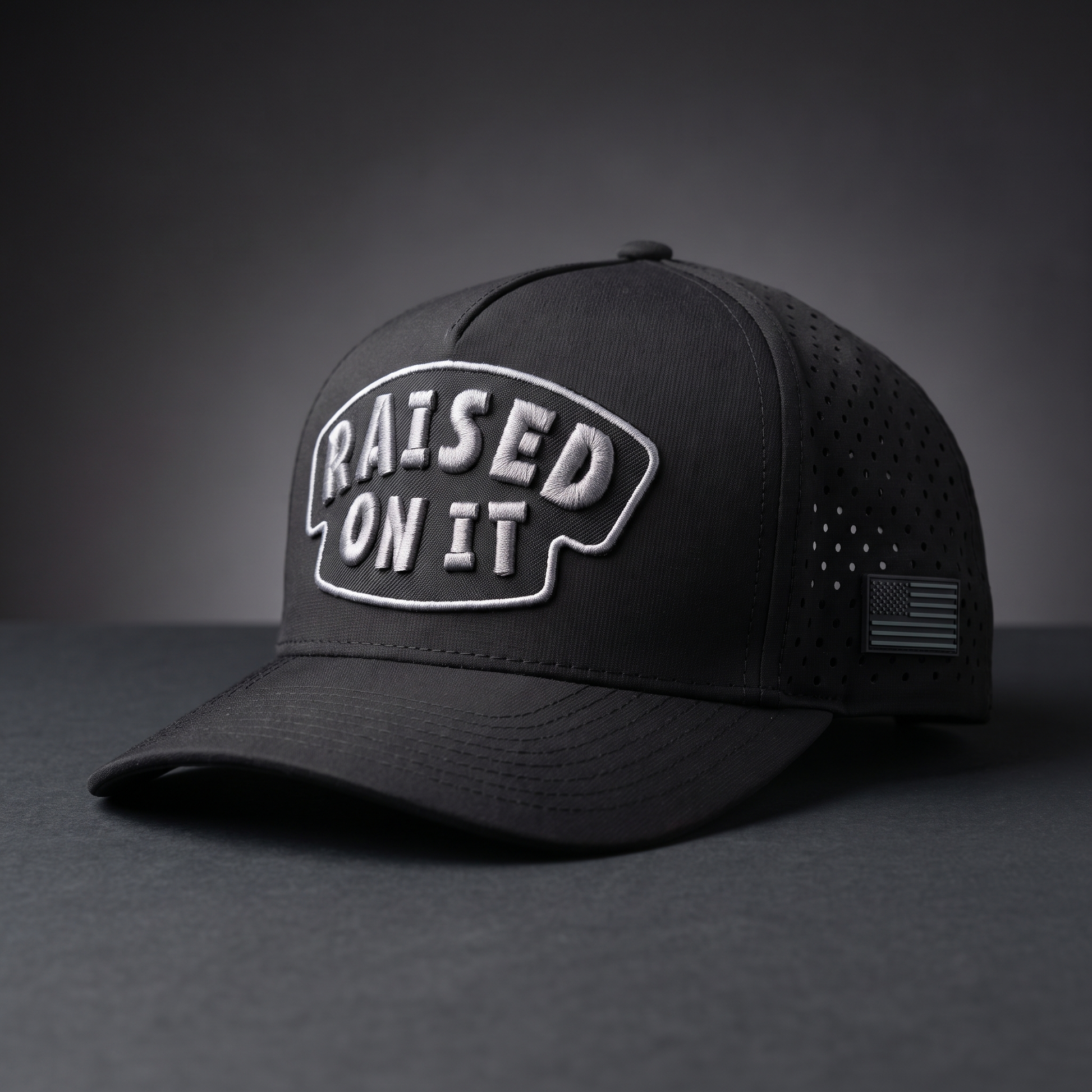 Raised On It | America 250 | Blackout Performance Hat